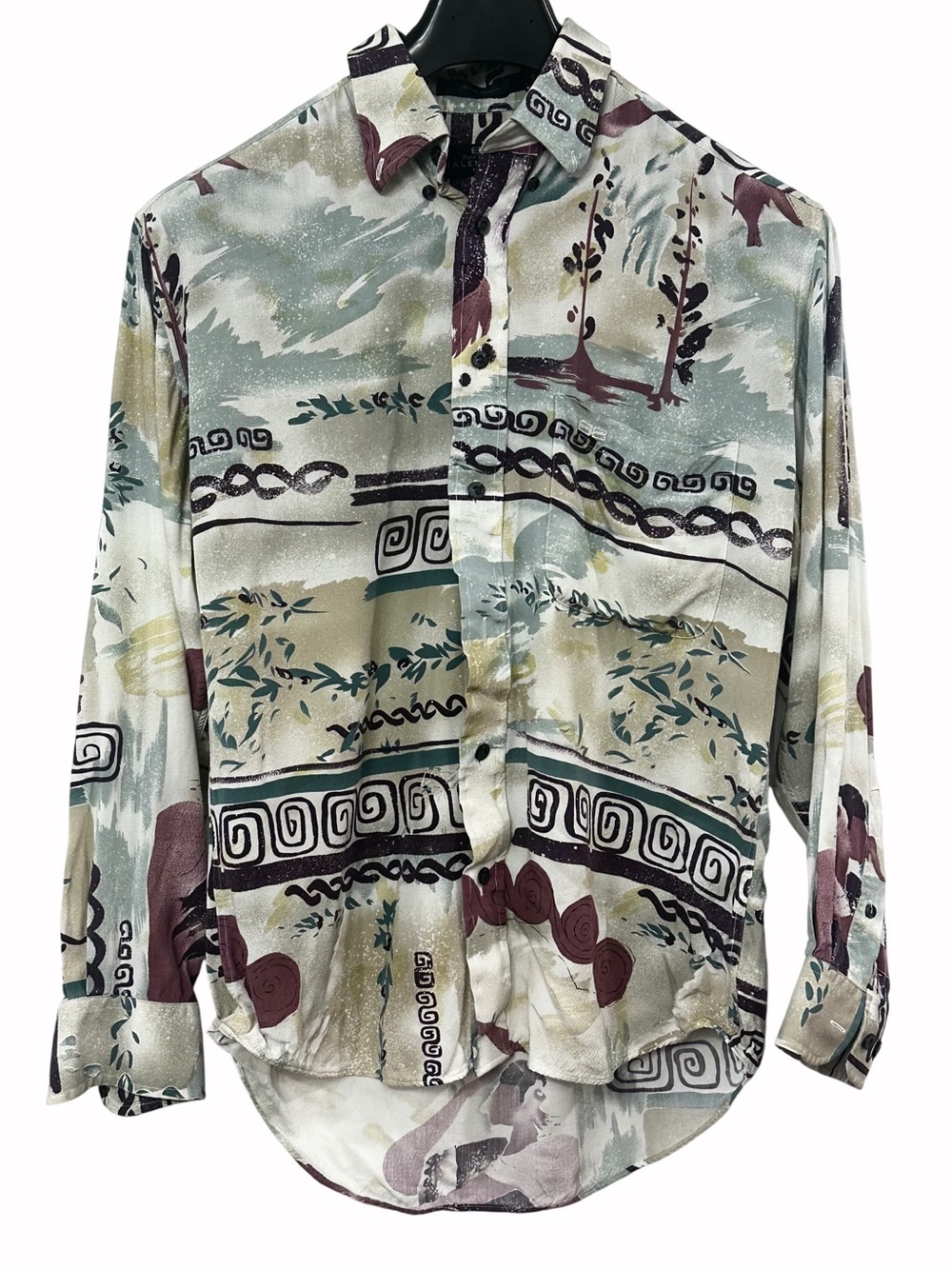 Vintage Balenciaga Pour Homme Rayon Long Sleeve Shirt